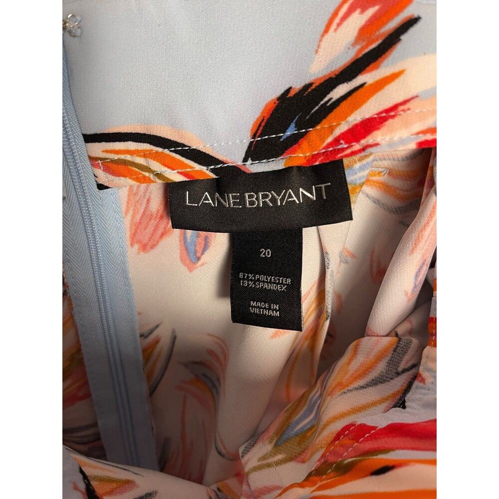 Lane Bryant Womens‎ Blue Floral Tie Waist Straight Pencil Skirt Size 20 - Picture 5 of 5